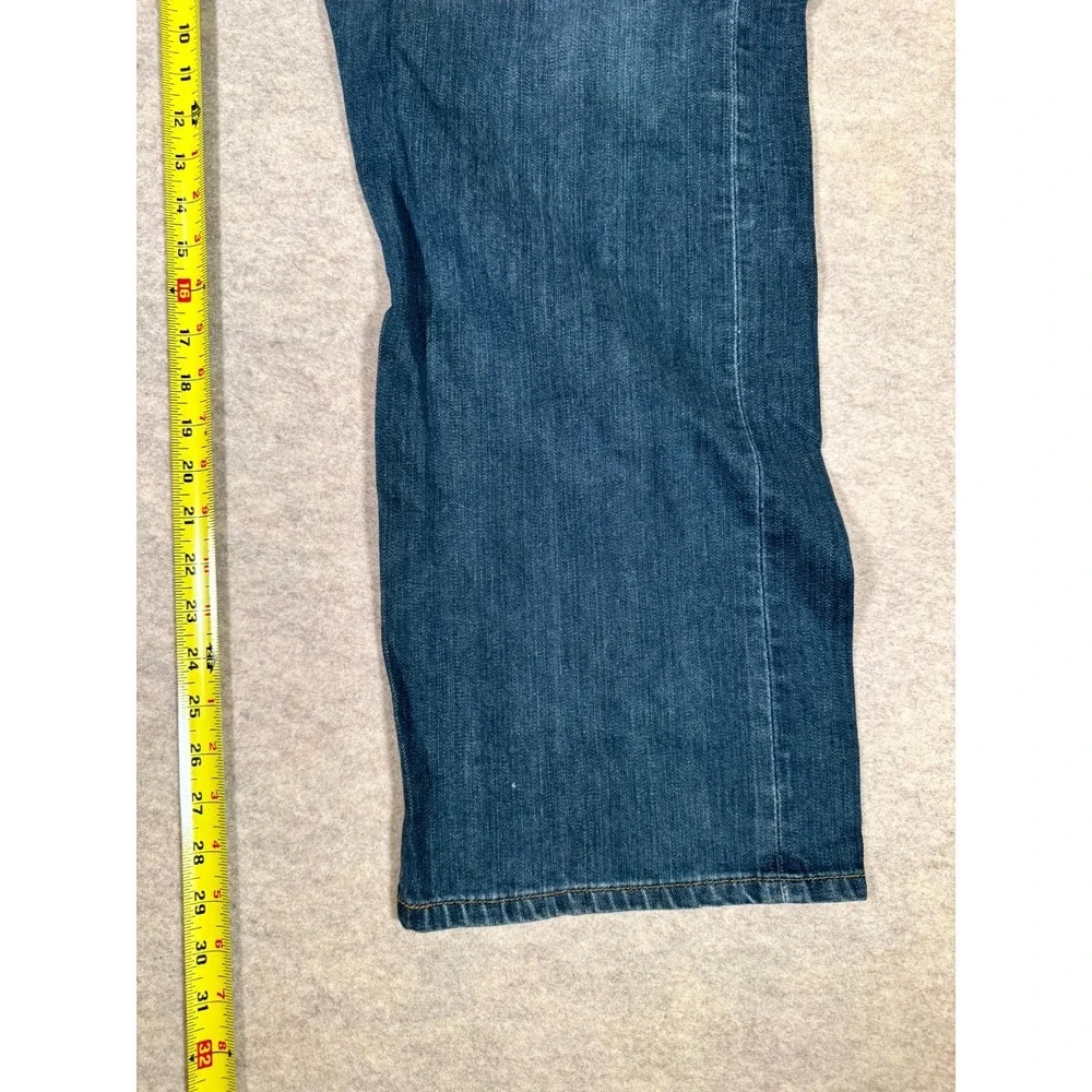 Levis 501 Original Jeans Men 42x30 Blue Whiskering Denim Button Fly Straight Leg